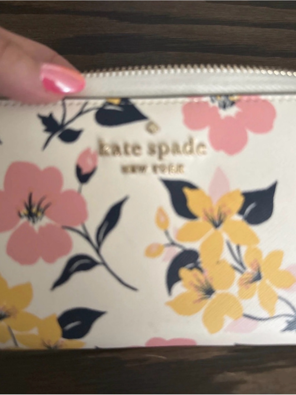Kate Spade Floral Wallet - Pink, Yellow, and Black - Picture 6 of 7